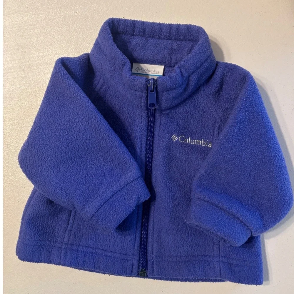 Columbia Baby Fleece Jacket Full Zip blue Infant Toddler Outerwear